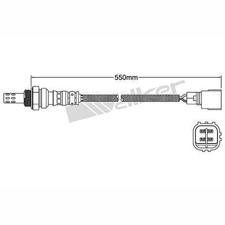 FUELMISER OXYGEN SENSOR DIRECT FIT 4 WIRE 550MM CABLE