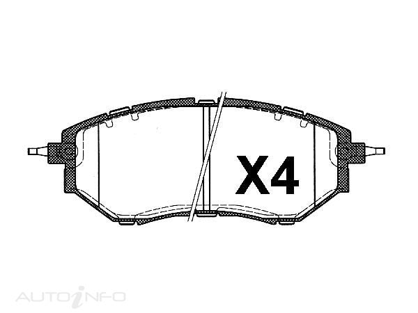 WOKING FRONT BRAKE PAD SET SUBARU LEGACY OUTBACK 03> - P10373.02