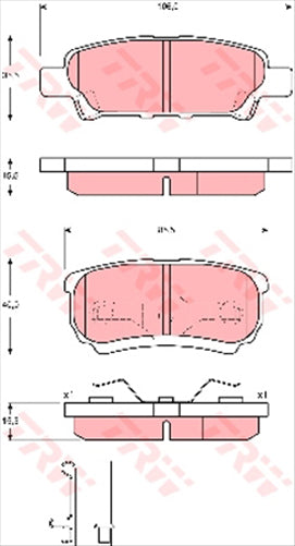 TRW DTEC Brake Pad Set (DB1686)
