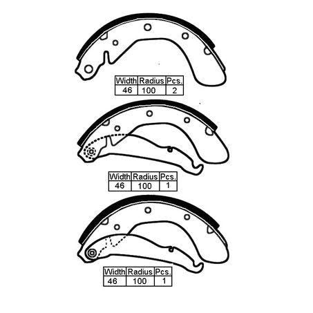 Remsa BRAKE SHOE REAR HOL ASTRA , VECTRA 200 X