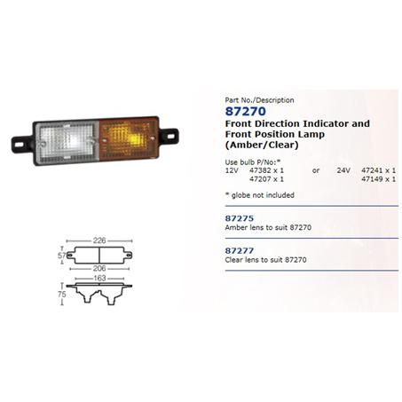 Narva CLEAR LENS SUIT 87270 COMBINATION INDICATOR/REVERSE LIGHT