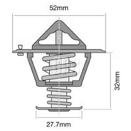 DAYCO THERMOSTAT 52MM 82 DEGREES C - 180 DEGREES F DT121A