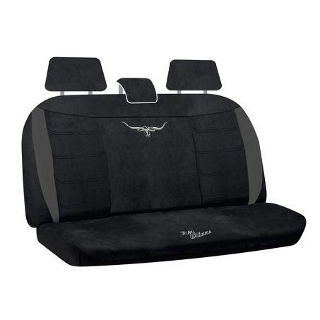 RM Williams Rear Car Seat Cover Suede Velour, Black - Single VLRMW23BXBLK06