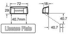 NARVA REAR LICENSE PLATE LAMP SLIM LINE BLISTER PACK - 91362BL