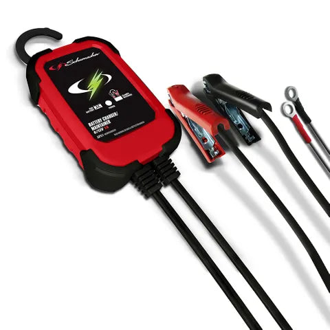 Schumacher 6-12V 1A Battery Charger & Maintainer – AGM, SLA, GEL, and Standard Batteries
