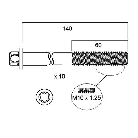 Permaseal Cylinder Head Bolt Set HBS162