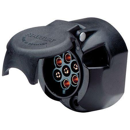 Narva Trailer Socket 7 Pin Round Large - Plastic