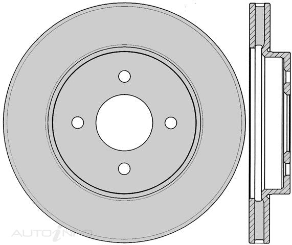 D/ROTOR FR NIS TIIDA 260*22*20 VENT 4STUD 61id 44HT 142mm ID- DR12864