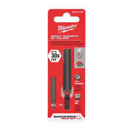 Milwaukee SHOCKWAVE Magnetic Bit Tip Holder 75mm (3In) 48324503