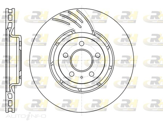 D/ROTOR FR AUD A4 A5 Q5 07> 345mm OD - DR9799V-RH