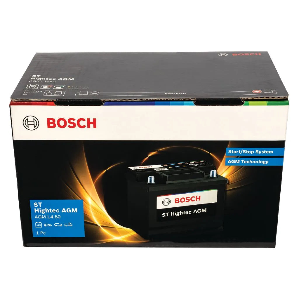 BOSCH 12V START STOP BATTERY AGM 800CCA - AGM-L4-80
