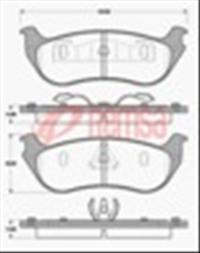 REAR DISC BRAKE PADS - FORD EXPLORER 02- 7758 E 062840