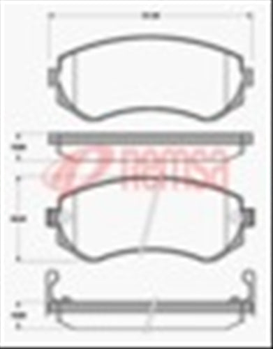 REAR DISC BRAKE PADS - NISSAN PATROL 98- DB1148 UC 031712UC