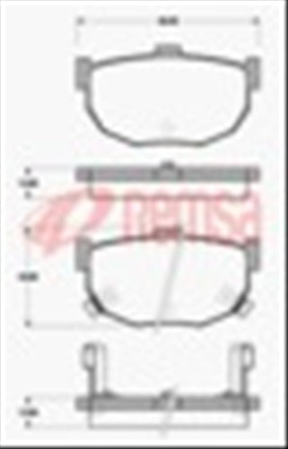 REAR DISC BRAKE PADS - NISSAN BLUEBIRD EU14 97-02 DB1166 E 029402UC