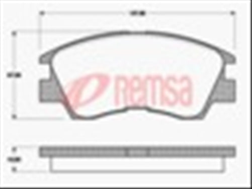 Remsa FRONT DISC BRAKE PADS - MITSUBISHI L300 88-94 INJ DB1168 E