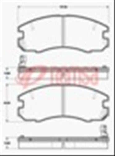 FRONT DISC BRAKE PADS - TOYOTA CELICA ST165,185 87- DB1181 E 031604