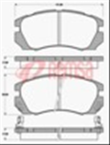 FRONT DISC BRAKE PADS - SUBARU LEGACY 91-95 DB1219 UC 040302UC