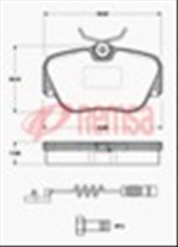 FRONT DISC BRAKE PADS - MERCEDES BENZ 190 82- DB1256 E93 028400