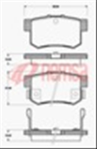 REAR DISC BRAKE PADS - HONDA PRELUDE 91-02 DB1265 UC 032522UC