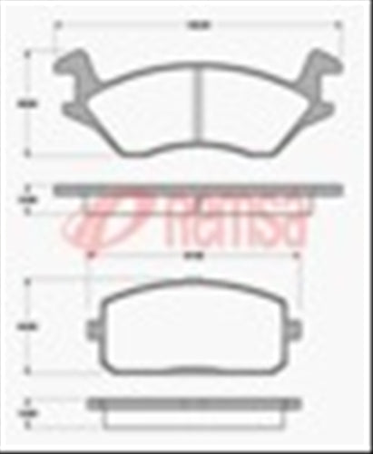 Remsa FRONT DISC BRAKE PADS - TOYOTA STARLET KP60 KP61 KP62 DB193 E