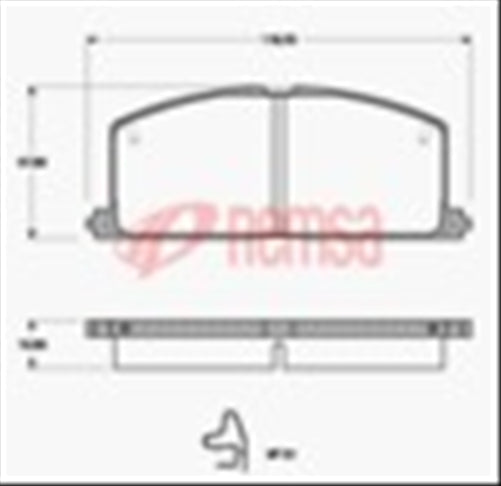 Remsa FRONT DISC BRAKE PADS - TOYOTA COROLLA 85-01 DB308 E