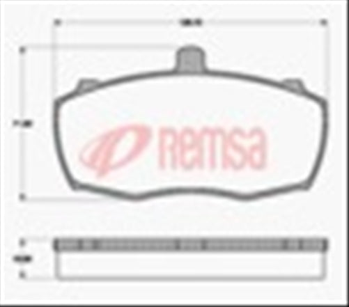 Remsa DB869 E FRONT DISC BRAKE PADS - LAN 110 LWB 82-