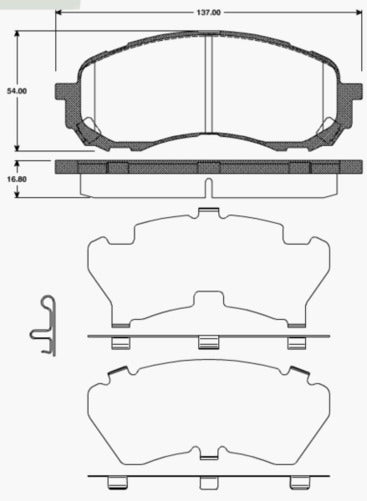 Remsa FRONT DISC BRAKE PADS - SUBARU LEGACY BH5 02-