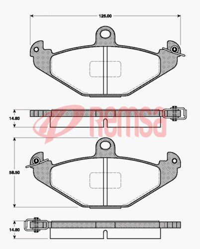 Remsa FDB878 E REAR DISC BRAKE PADS - CITROEN PEUGEOT RENAULT LAGUNA 87-