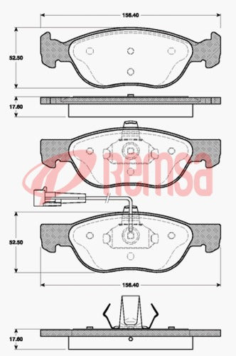 Remsa FDB1056 E FRONT DISC BRAKE PADS - FIAT BRAVA,BRAVO 96-01