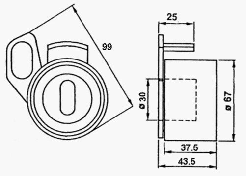 Tensioner ISUZU 4JB1 , 4JN2 8944338210