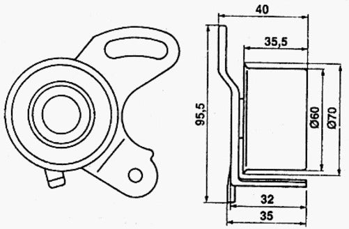 TIMING TENSIONER MITSUBISHI HYUNDAI 4G13 4G15 MD146186