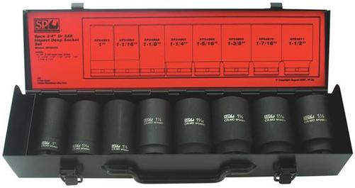 SP Tools S/SET IMPACT 3/4 DRIVE DEEP 8 PCE SAE