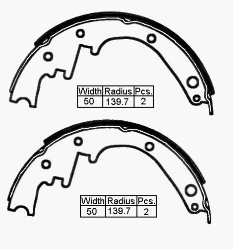 XP BRAKE SHOE REAR CHEV BELAIR IMPALA 67-70 11