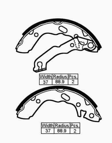 Remsa B/S R HYU ACCENT 94- 180 X 37MM
