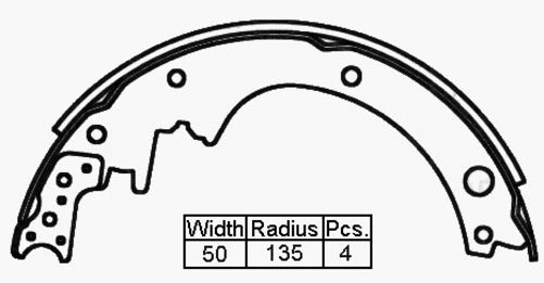 RDA SHOE SET - BRAKE