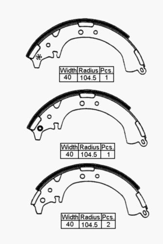 XP BRAKE SHOE REAR - TOYOTA RAV 4 94- 228 X 40