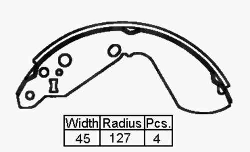 XP BRAKE SHOE REAR SUZUKI VITARA 89- 254