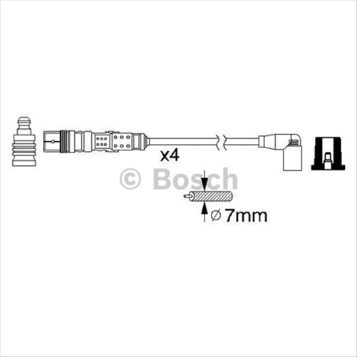 Bosch LEAD KIT IGNITION VOLKSWAGEN BORA GOLF WVWZZZ1J 1J1 2.0L APK B331