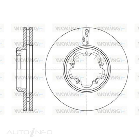 WOKING BRAKE DISC F FORD TRANSIT 288mm PCD 111.5mm - D61563.10
