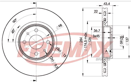 BRAKE ROTOR VENTED PAIR FRONT BD-0356