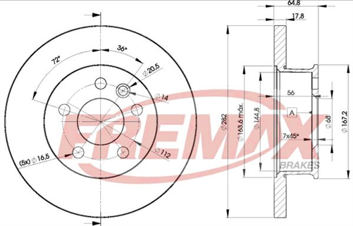 FREMAX BRAKE ROTOR SOLID PAIR FRONT BD-3012