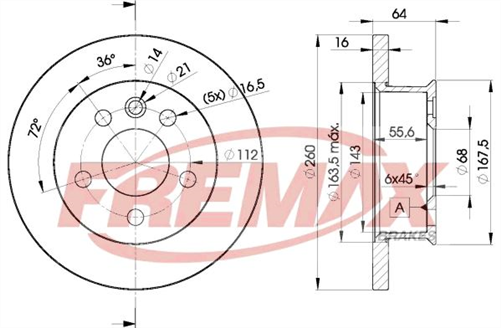 FREMAX BRAKE ROTOR SOLID PAIR FRONT BD-3013