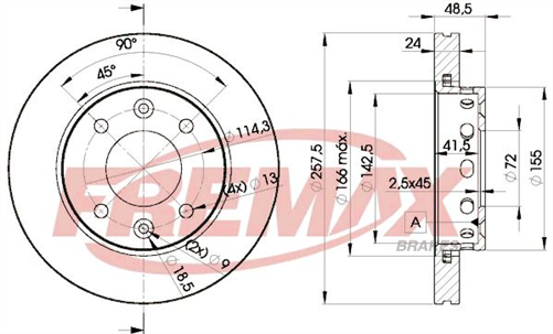 FREMAX BRAKE ROTOR VENTED PAIR FRONT BD-3248