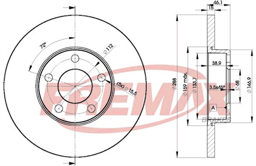 BRAKE ROTOR SOLID PAIR FRONT BD-4061