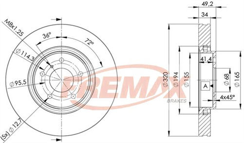 BRAKE ROTOR VENTED EACH FRONT BD-4204