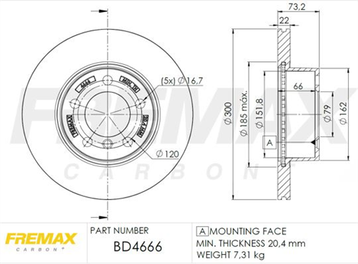 BRAKE ROTOR VENTED PAIR FRONT BD-4666