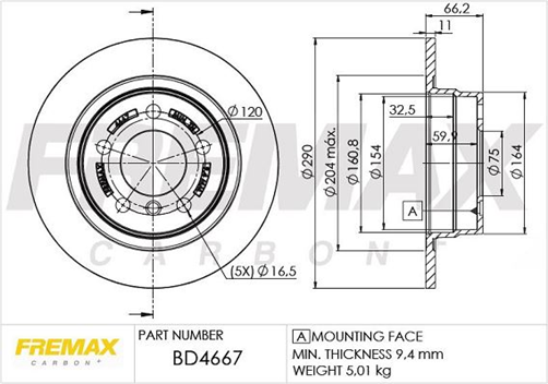 BRAKE ROTOR SOLID PAIR REAR BD-4667