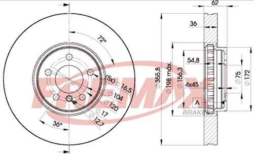 BRAKE ROTOR VENTED EACH FRONT BD-5684