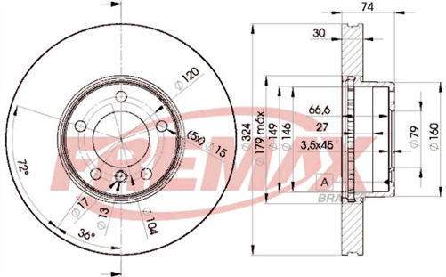 BRAKE ROTOR VENTED EACH FRONT BD-5859