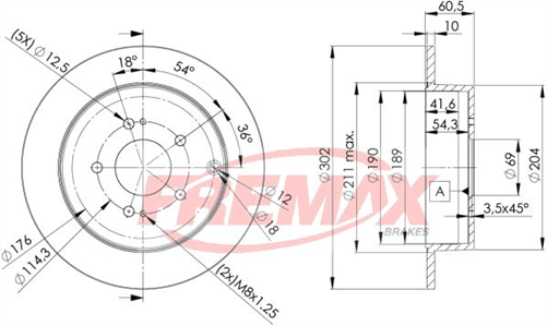 BRAKE ROTOR SOLID PAIR REAR BD-7032